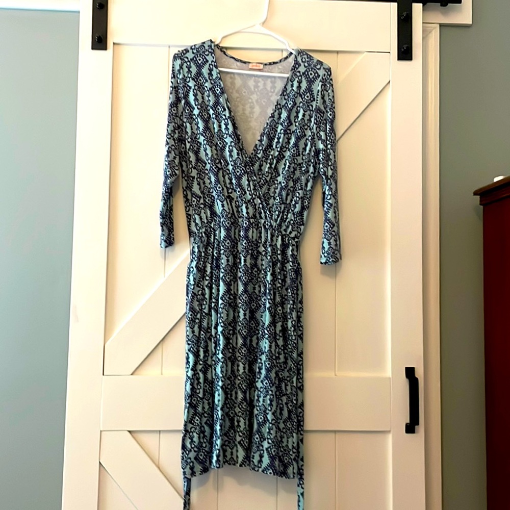 Pixley Sea Mist/Light Green Faux Wrap Dress